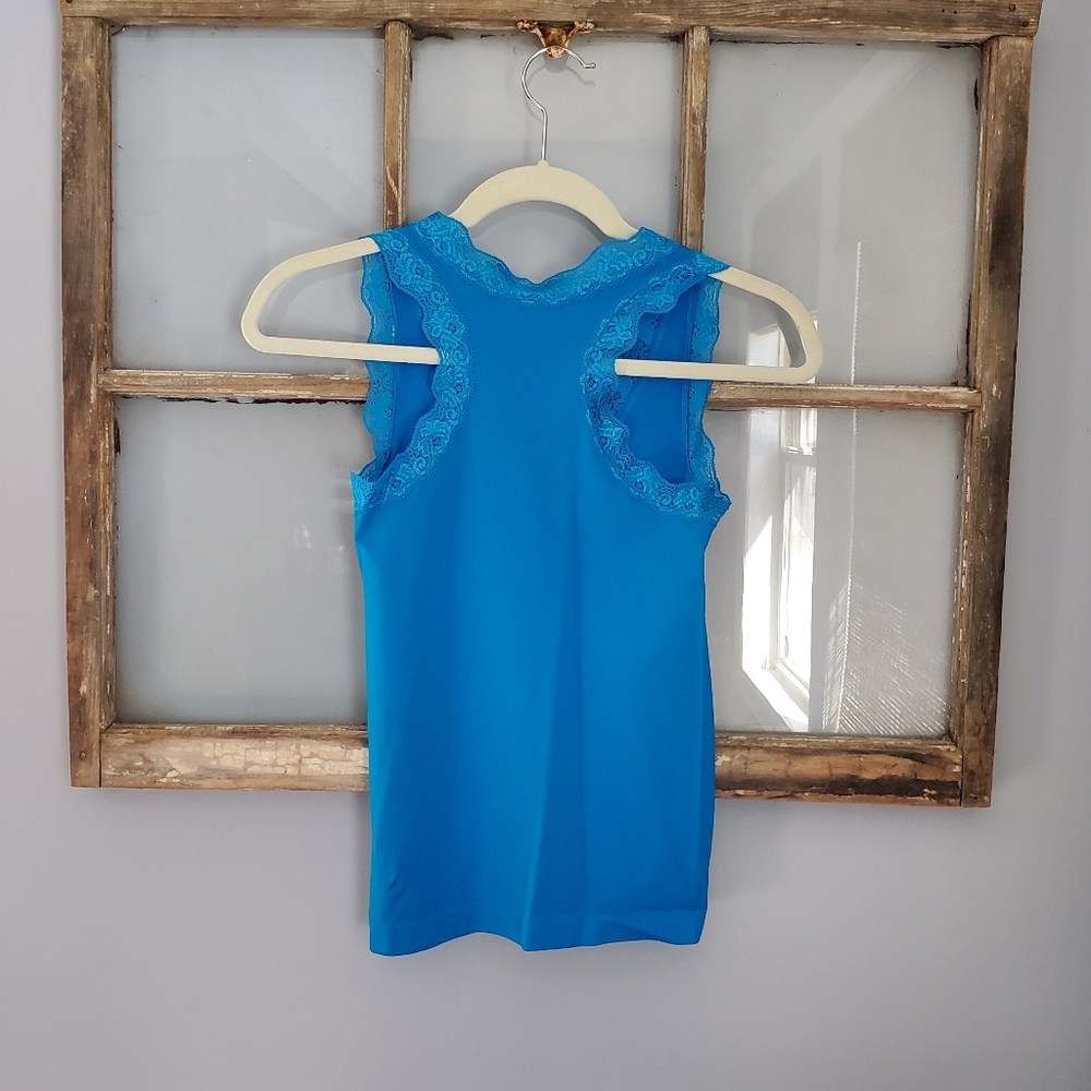 Lace Trim Racerback Tank Top - Picture 6 of 15